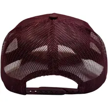 Unisex Mesh Back Cap: Arched Logo (Maroon Red) thumbnail