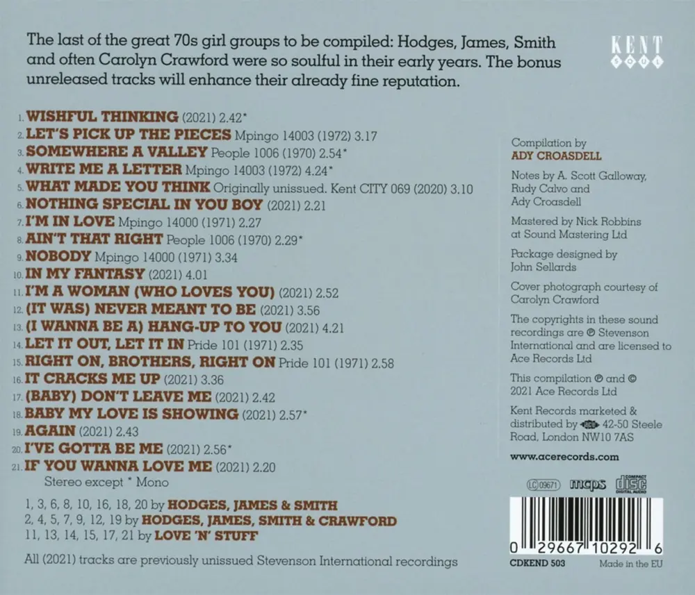 Hodges, James, Smith & Crawford – EARLY YEARS AND UNHEARD PEARLS 1970-1973 (CD)