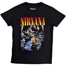 Nirvana, Tričko Unplugged Photo, Unisex, Čierna