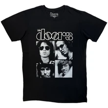 The Doors, Tričko Squares, Unisex, Čierna