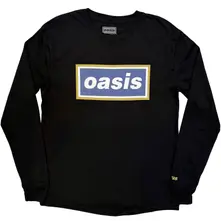 Unisex Long Sleeve T-Shirt: Navy Gold Logo (Black) (Ex-Tour) thumbnail