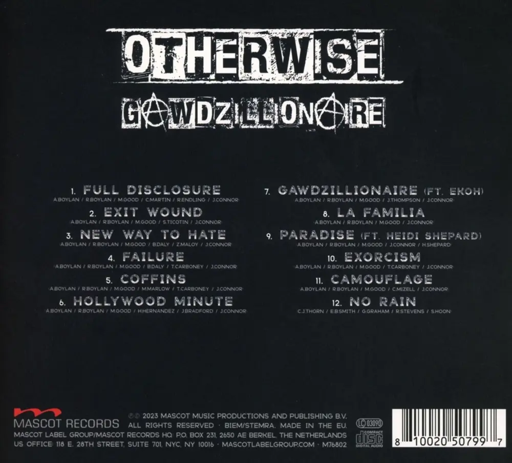 Otherwise – GAWDZILLIONAIRE (CD)