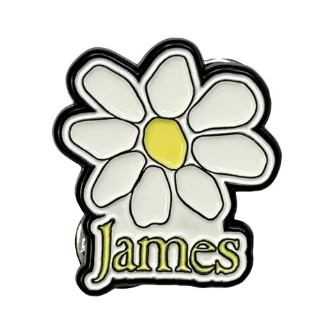 Pin Badge: Yellow Logo White Daisy (Yellow)