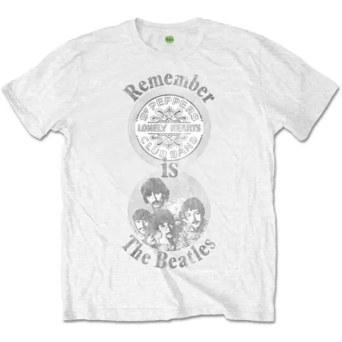 The Beatles – Tričko Remember (Biela), Unisex, Biela