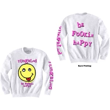 Yungblud, Crewneck Raver Smile, Unisex, Biela