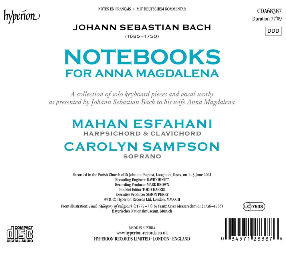 BACH NOTEBOOKS FOR ANNA MAGDALENA