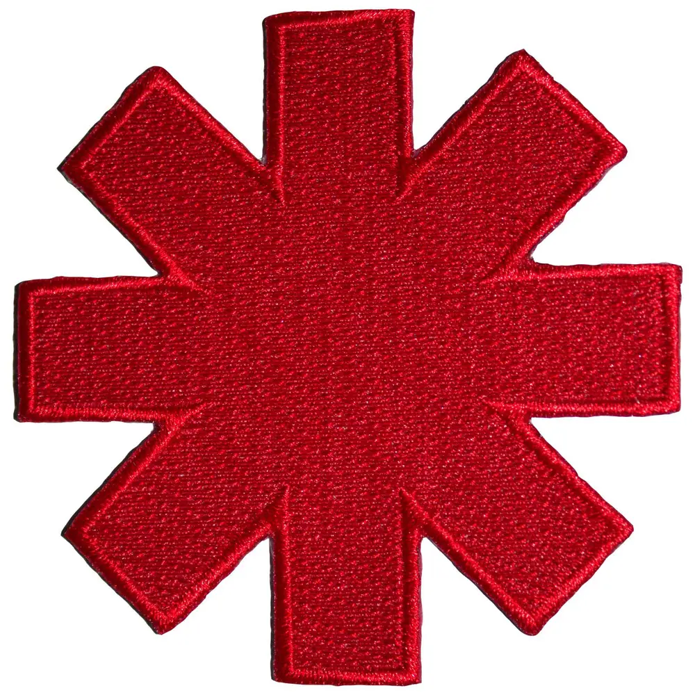 Red hot chili peppers – Asterisk Cut-Out Red Border (Nažehlovačka)