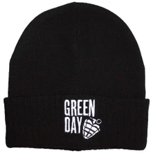 Green Day, Čapica Stacked Logo & Grenade, Unisex, Čierna