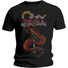 Ozzy Osbourne, Tričko Vintage Snake, Unisex, Čierna