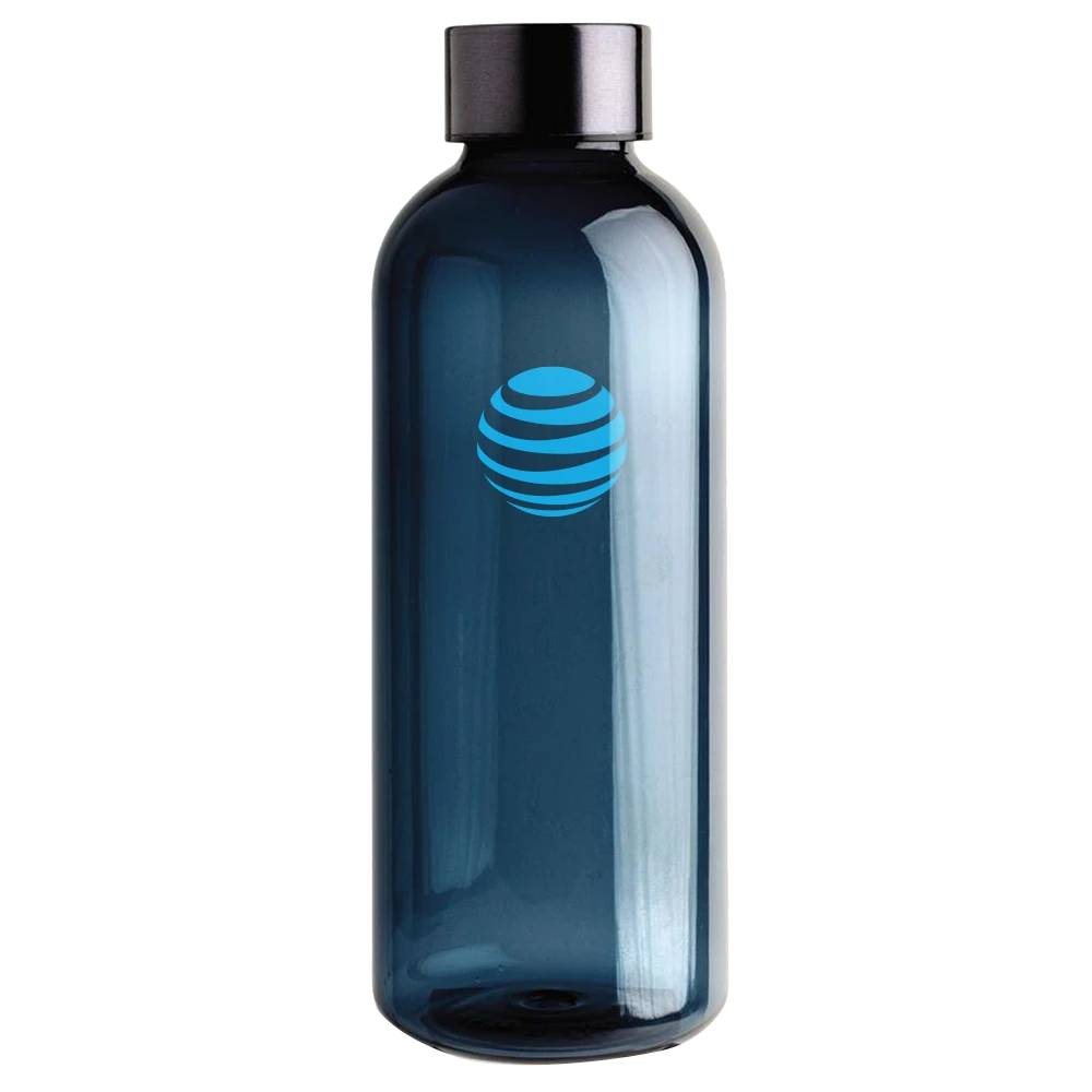 Water bottle with metallic lid