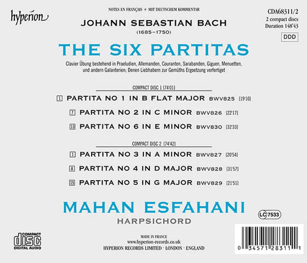 BACH: THE SIX PARTITAS