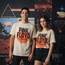 Unisex Unplugged T-Shirt: Pompeii Circle Wash (Sand) (Back Print) thumbnail