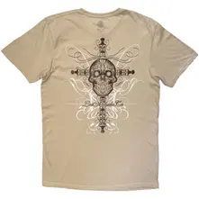 Unisex T-Shirt: Skull Cross (Sand) (Back Print) thumbnail