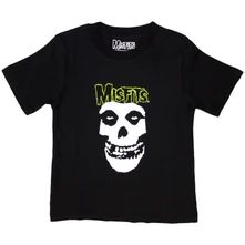 Misfits, Tričko Skull & Logo, Dieťa, Čierna