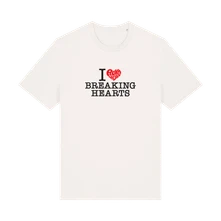 Ruka Hore, Tričko I Love Breaking Hearts, Unisex, Off White
