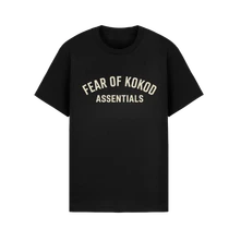 Dame, Tričko Fear of kokod, Unisex, Čierna