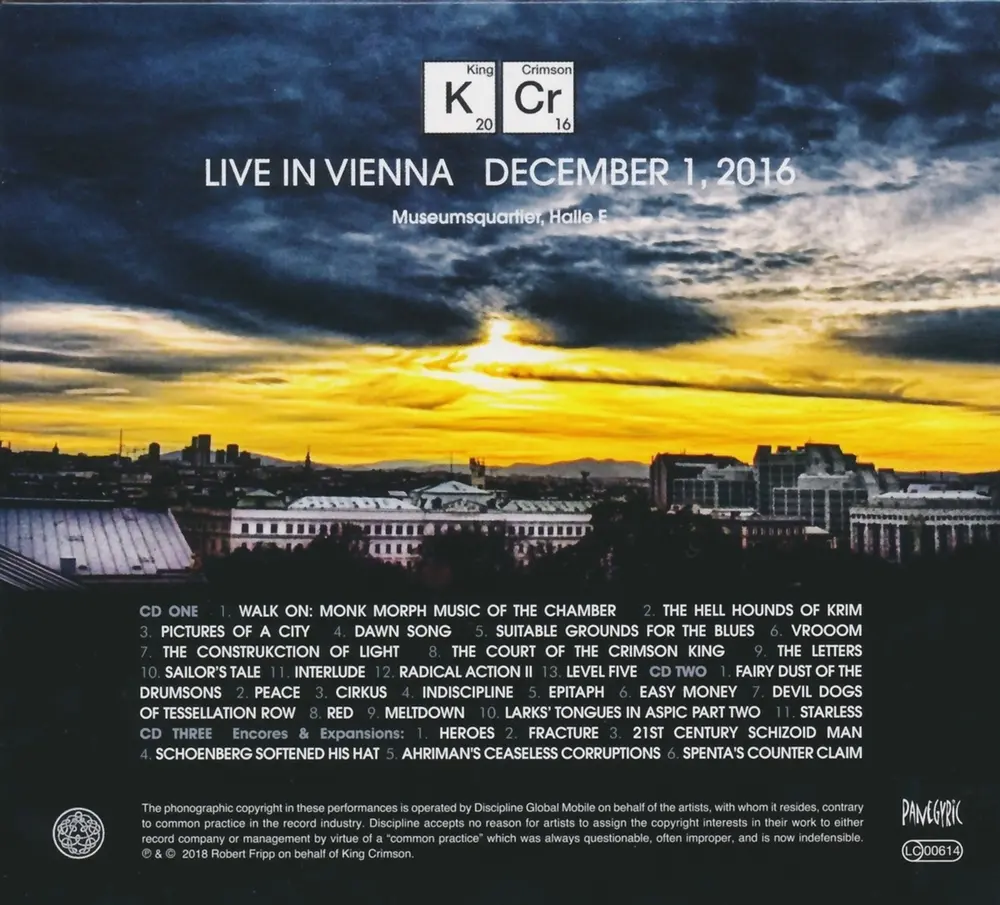 KING CRIMSON - LIVE IN VIENNA (CD)