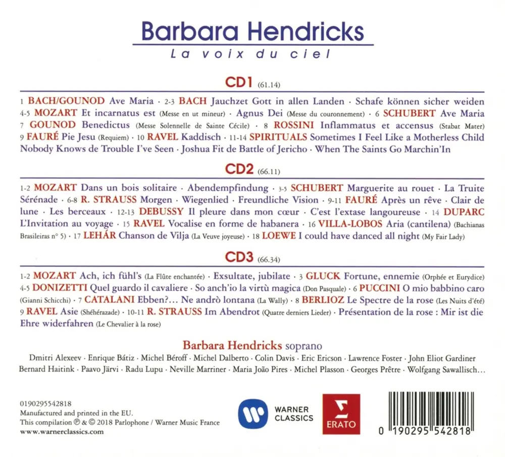 Barbara Hendricks – LA VOIX DU CIEL (COMPILATION) (CD)