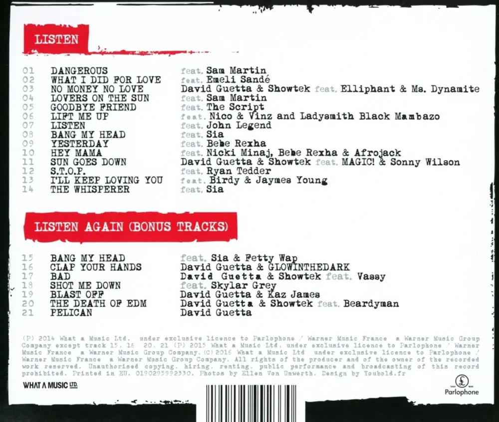 David Guetta – GUETTA, DAVID - LISTEN (ULTIMATE) (CD)