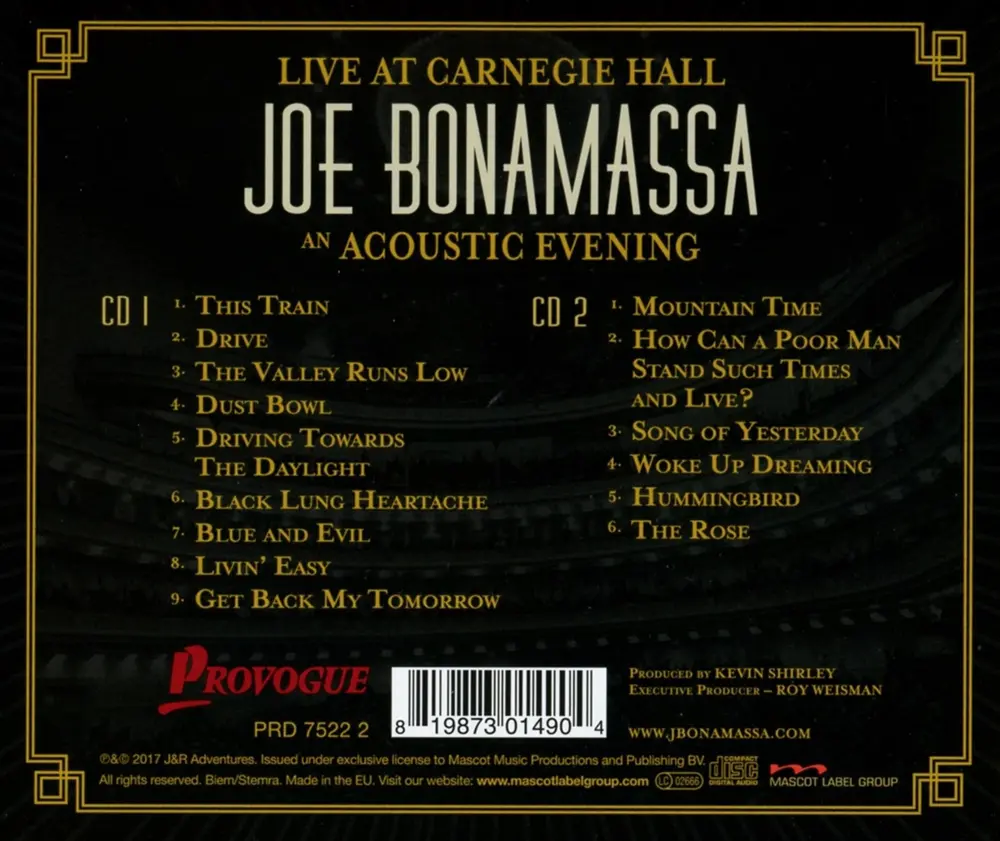LIVE AT CARNEGIE HALL:AN ACOUSTIC EVENING