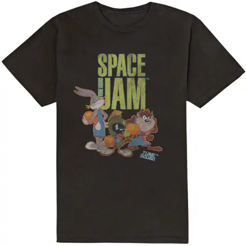 Space Jam – Tričko SJ2: Tune Squad (Čierna), Unisex, Čierna