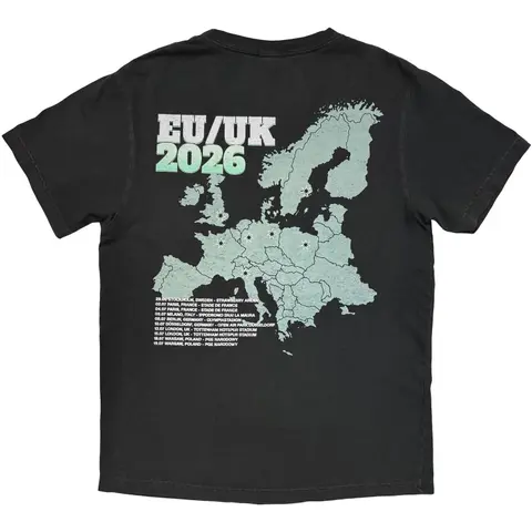 System of a Down – Tričko Map Dateback Tour '26 (Šedá, Limited), Unisex, Šedá