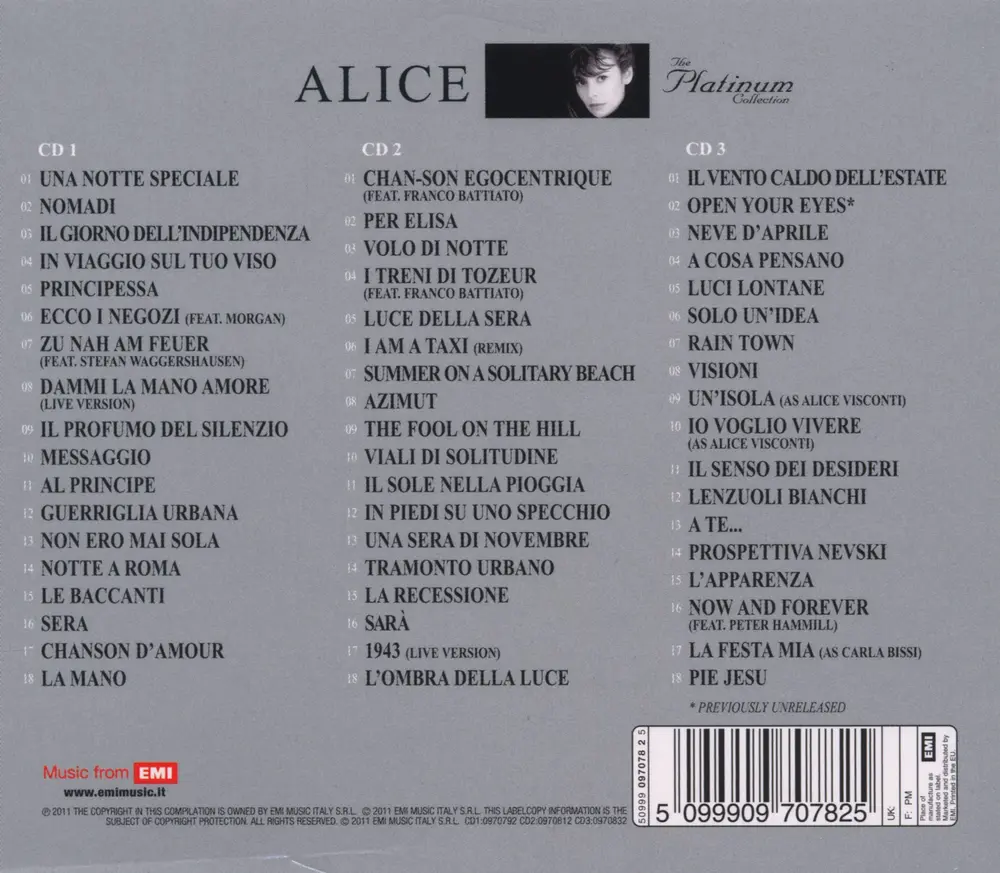 Alice – PLATINUM COLLECTION (CD)