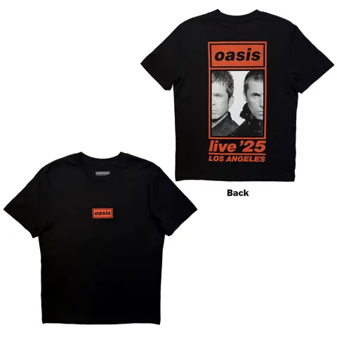 Unisex T-Shirt: Los Angeles Half Faces Fan Store (Black) (Back Print & Ex-Tour)