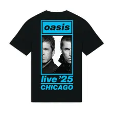 Unisex T-Shirt: Chicago Half Faces Fan Store (Black) (Back Print & Ex-Tour) thumbnail