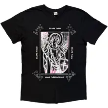 Unisex T-Shirt: Angel (Black) (Back Print) thumbnail