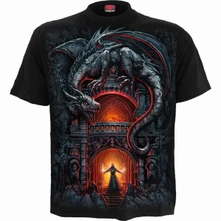 Tričko Unisex T-Shirt: Dragon's Lair (Black) (Back Print)
