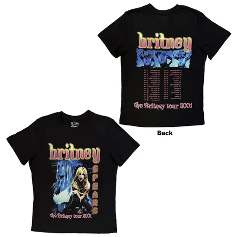 Ladies T-Shirt: Britney Tour (Black) (Back Print)