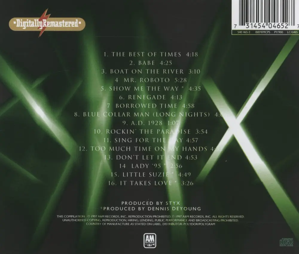 Styx – THE BEST OF TIMES (CD)