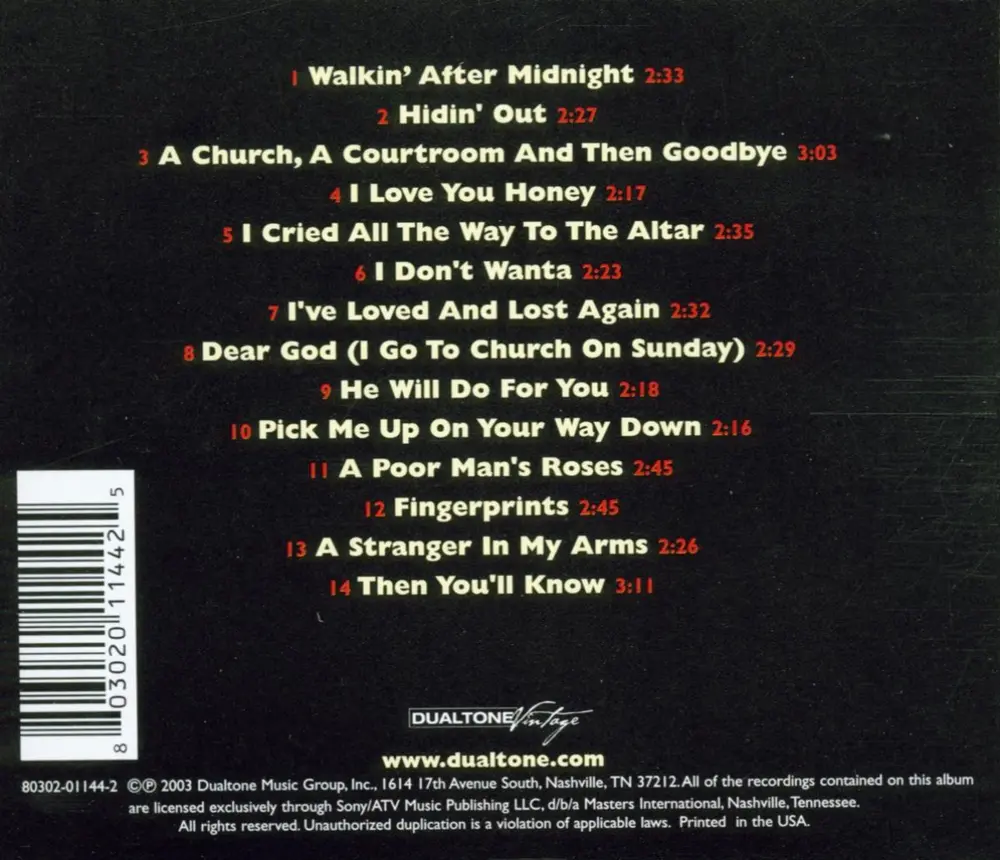WALKIN' AFTER MIDNIGHT 1