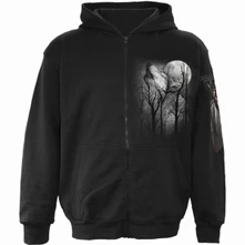 Spiral Stairs, Mikina na zips Forest Wolf, Unisex, Čierna