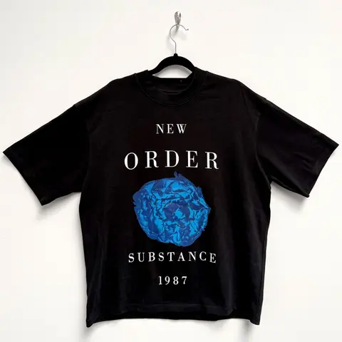 Unisex Oversized Boxy T-Shirt: Substance 1987 (Black)