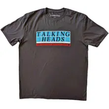 Talking Heads, Tričko Tiled Logo, Unisex, Šedá