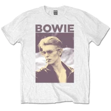 David Bowie, Tričko Smoking, Unisex, Biela