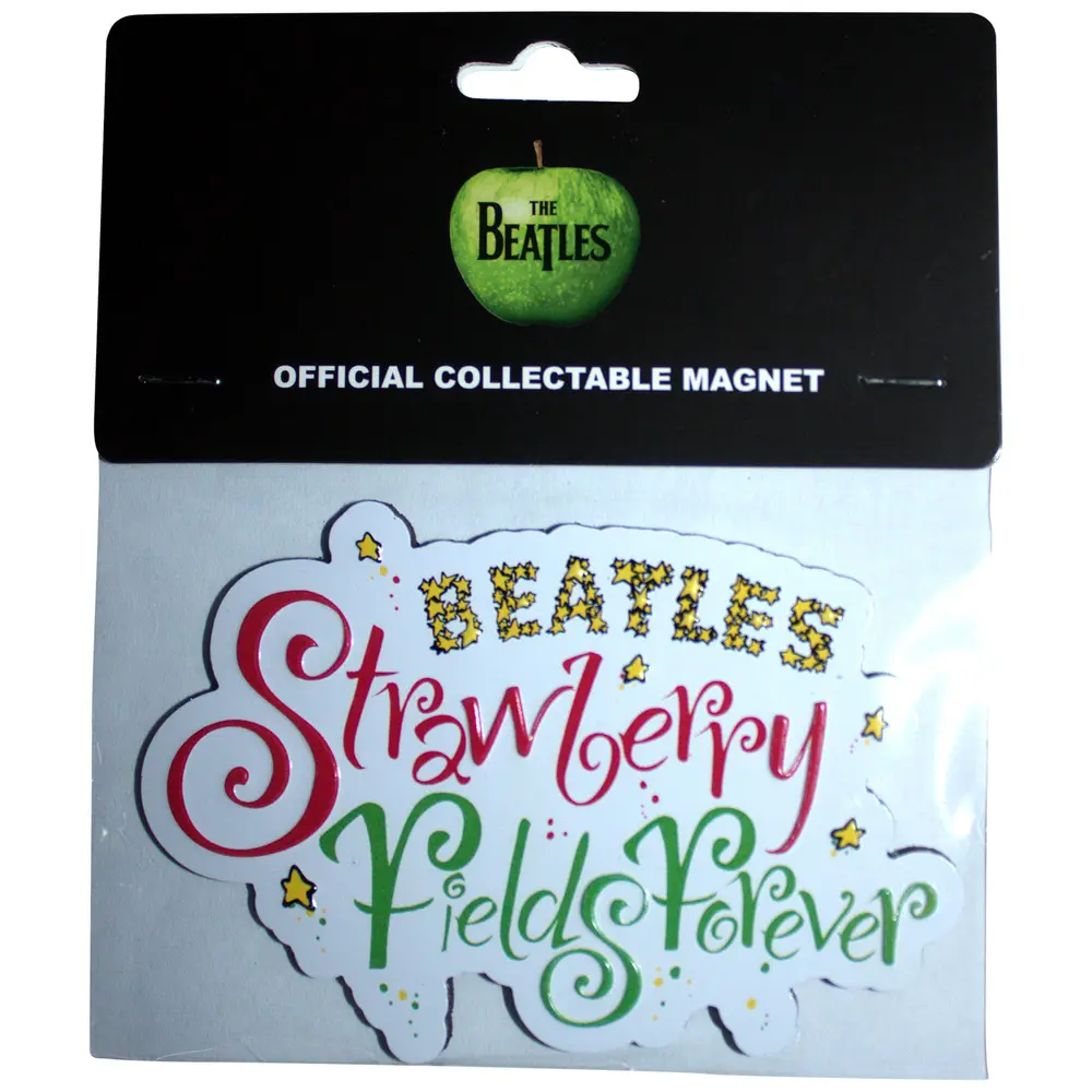 Fridge Magnet: Strawberry Fields Forever Logo Embossed