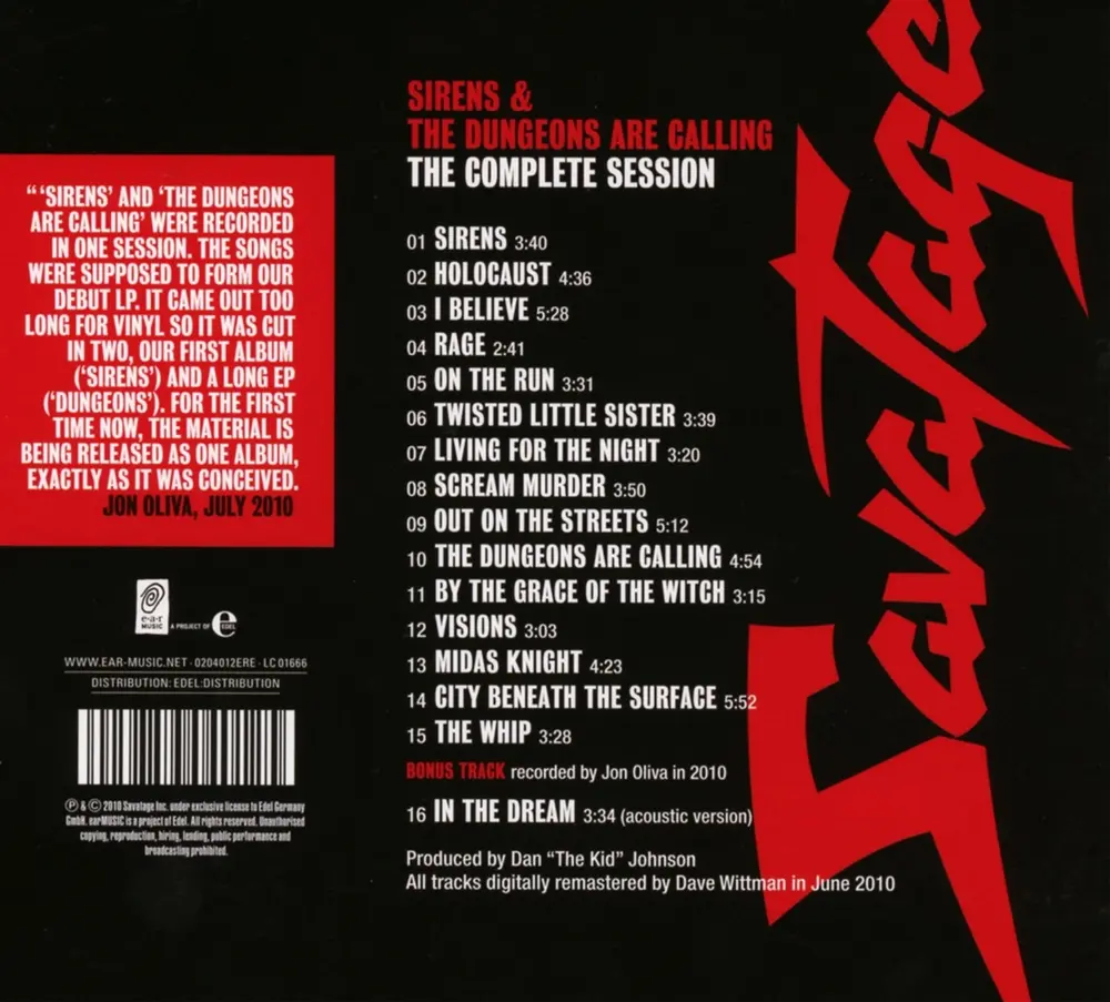 Savatage – SIRENS & DUNGEONS ARE CALLING (CD)