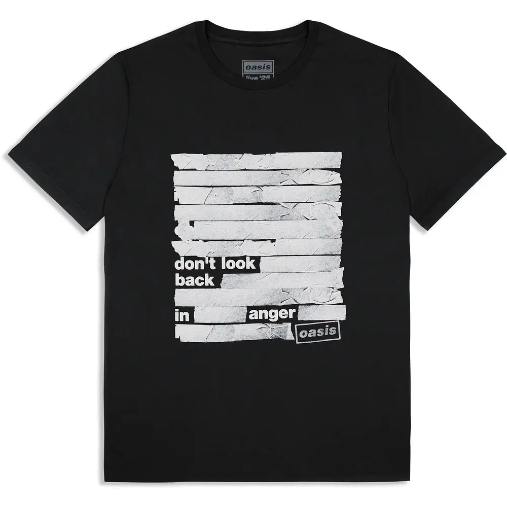 Unisex T-Shirt: Don't Look Back In Anger Tape (Black) (Ex-Tour)
