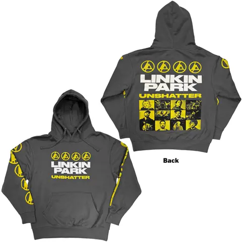 Unisex Pullover Hoodie: Unshatter (Charcoal Grey) (Back Print & Sleeve Print)