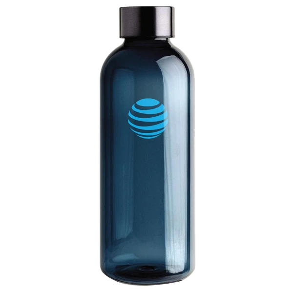 Water bottle with metallic lid
