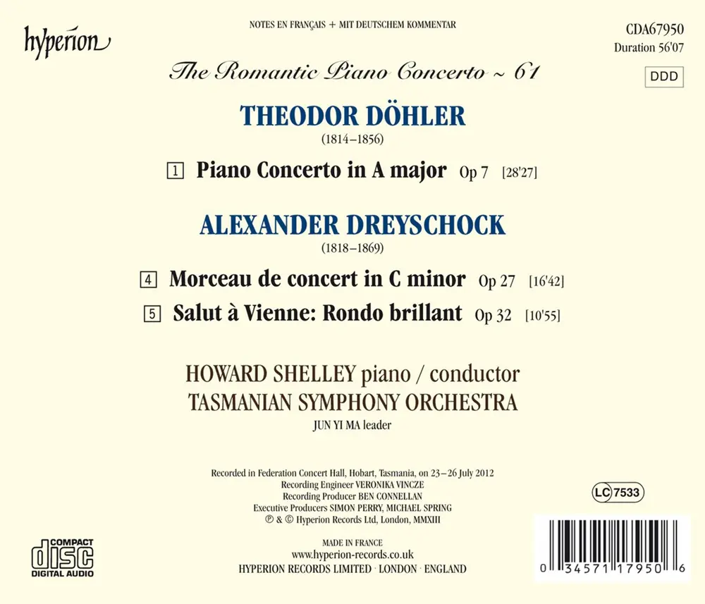 DOHLER & DREYSCHOCK: PIANO CONCERTOS