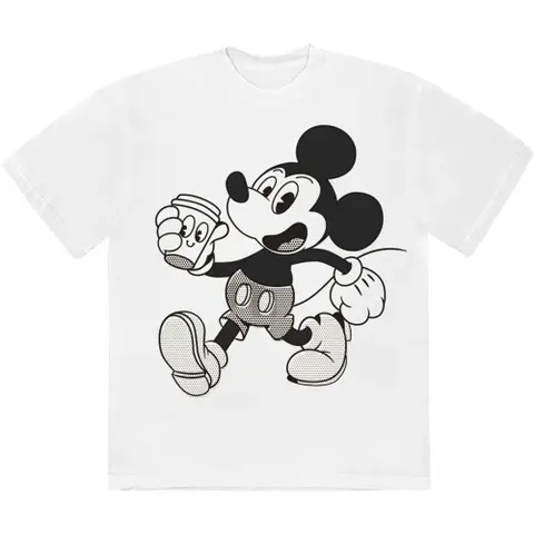 Mickey Mouse – Tričko Mickey & Coffee (Biela), Unisex, Biela