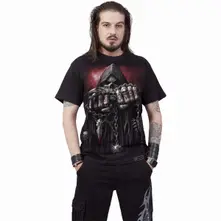 Unisex Organic T-Shirt: Game Over (Black) (Back Print) thumbnail