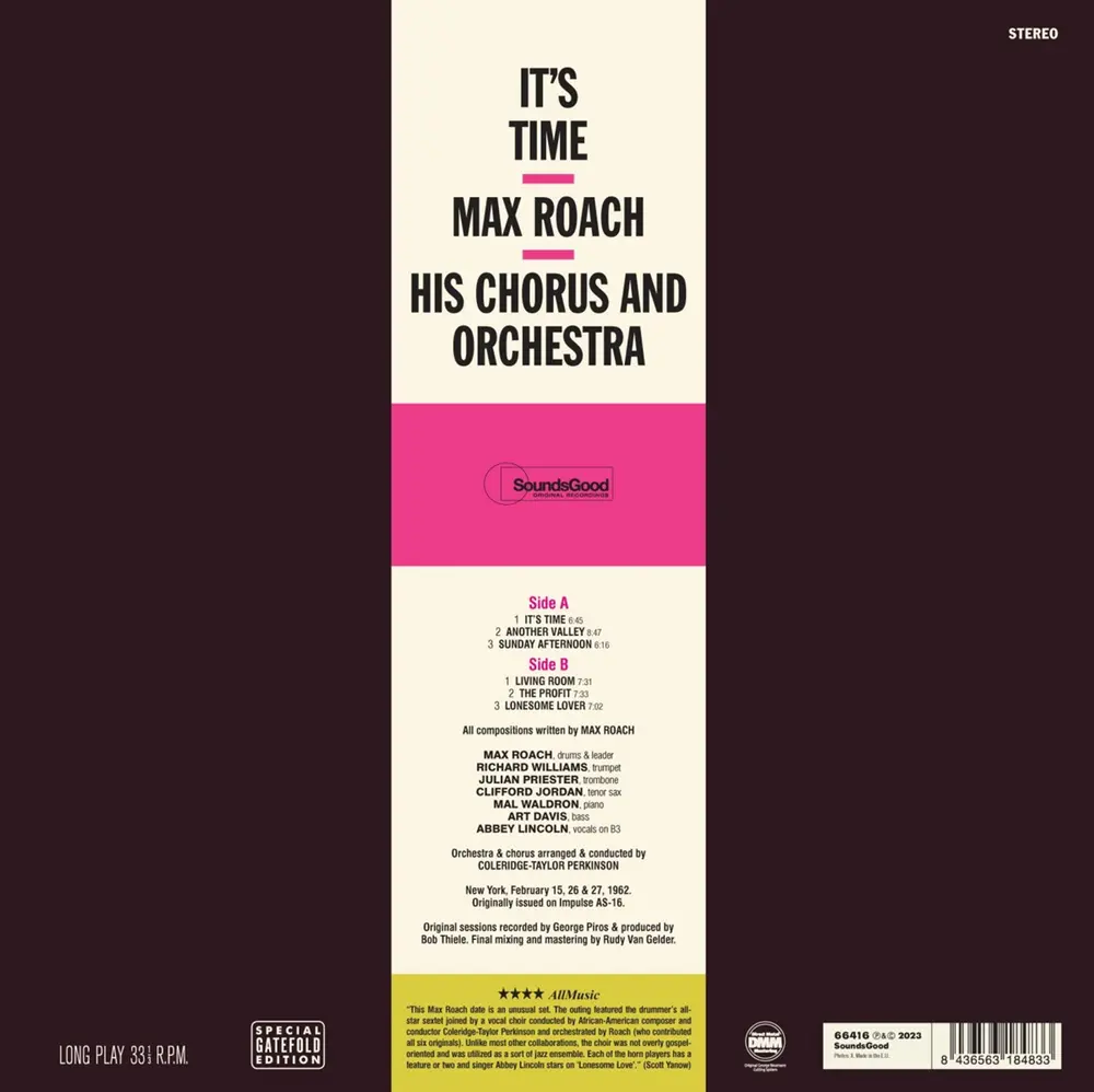 Max Roach – ROACH, MAX - IT'S TIME (Vinyl)