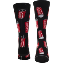 Unisex Crew Socks: Coke Cans (Black)  (UK Size 6.5 - 11)