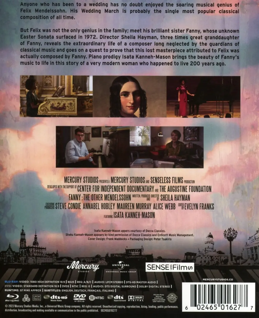 Fanny Mendelssohn Hensel – Mendelssohn, Fanny - Fanny - the Other Mendelssohn (Blu-ray)