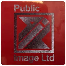 Sticker: Brushed Steel Logo & Text